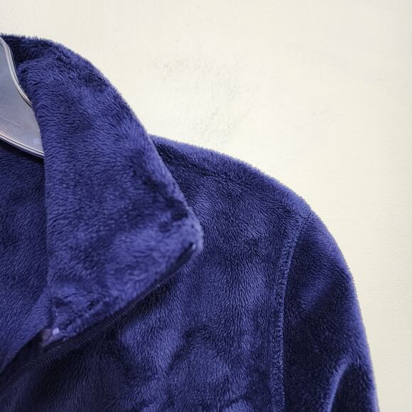 Lands' End super soft plush 1/4 zip pullover blue fleece woman's size medium - Picture 6 of 8
